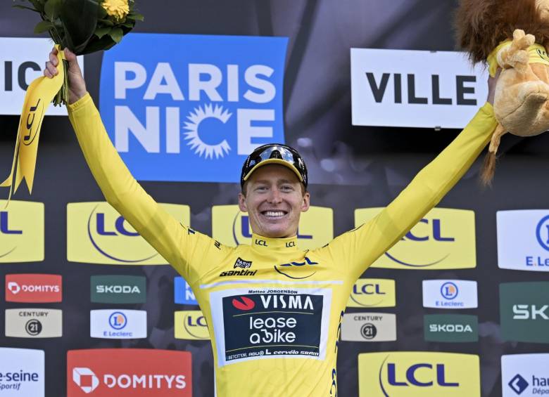 El estadounidense Matteo Jorgenson, campeón de la París-Niza. FOTO: TWITTER PARIS-NICE / @CyclingNice