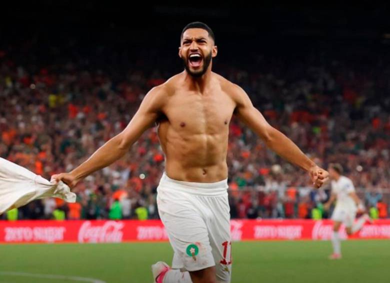 El futbolista marroquí Ismael Saibari anotó el gol definitivo de la tanda de penaltis ante Países Bajos. Foto: tomada del x de @FifaWorldCup