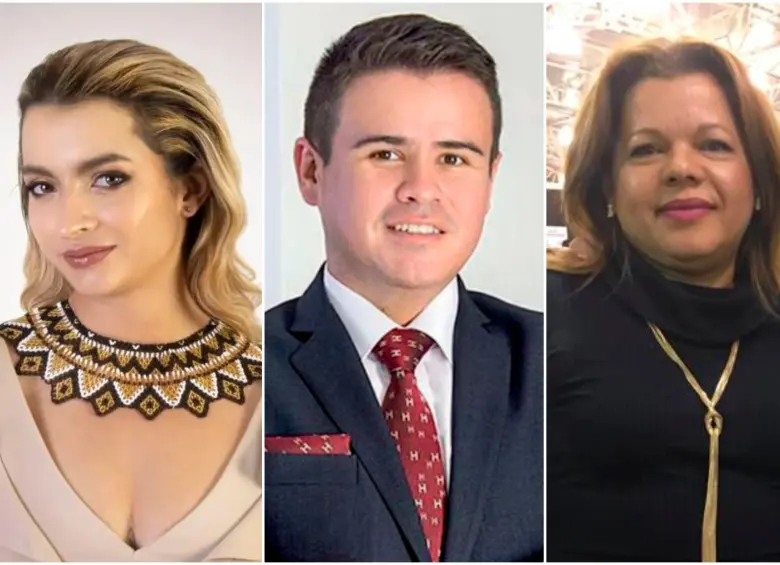 Andrea Petro, Dumar Guevara y Mary Luz Herrán. FOTOS: Tomadas de Instagram y X @andreapetro91 y Universidad de los Llanos