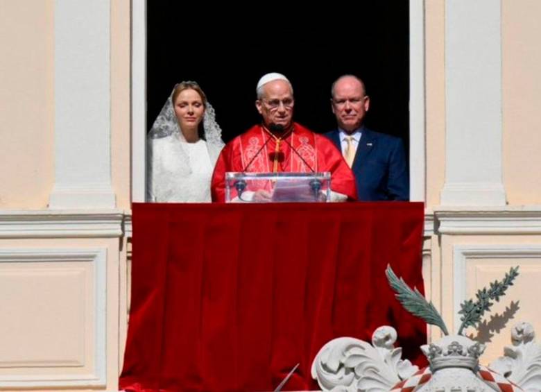 El papa habló desde el balcón del Palacio Principesco a miles de católicos que viven en Mónaco, el lujoso microestado frente al Mediterráneo. FOTO: Cortesía Vatican News