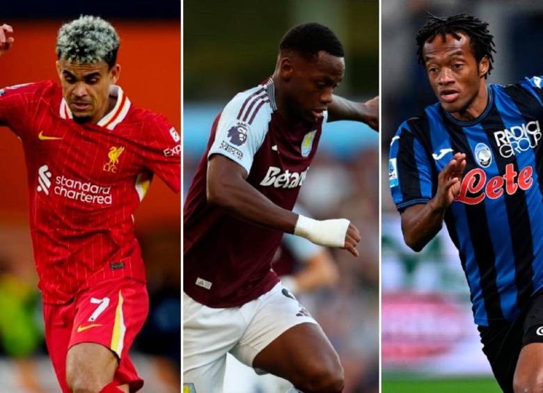 Díaz, Durán y Cuadrado esperan aportarle a sus equipos en la Champions. FOTOS: Getty