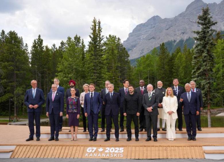 Los líderes de países como Alemania, Canadá, Estados Unidos, Francia, Italia, Reino Unido y Japón. FOTO: AFP