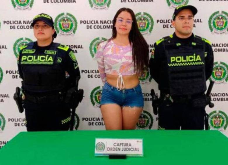 La joven de 22 años, señalada de ser culpable del asesinato de un hombre de 50 años. FOTO: POLICÍA NACIONAL