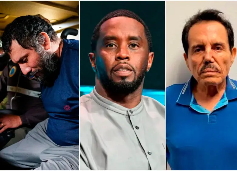 José Adolfo Macías, ‘Fito’, Sean ‘Diddy’ Combs e Ismael ‘El mayo’ Zambada, todos presos en el MDC de Nueva York. FOTOS: Tomada de X @DefensaEC, Getty y cortesía