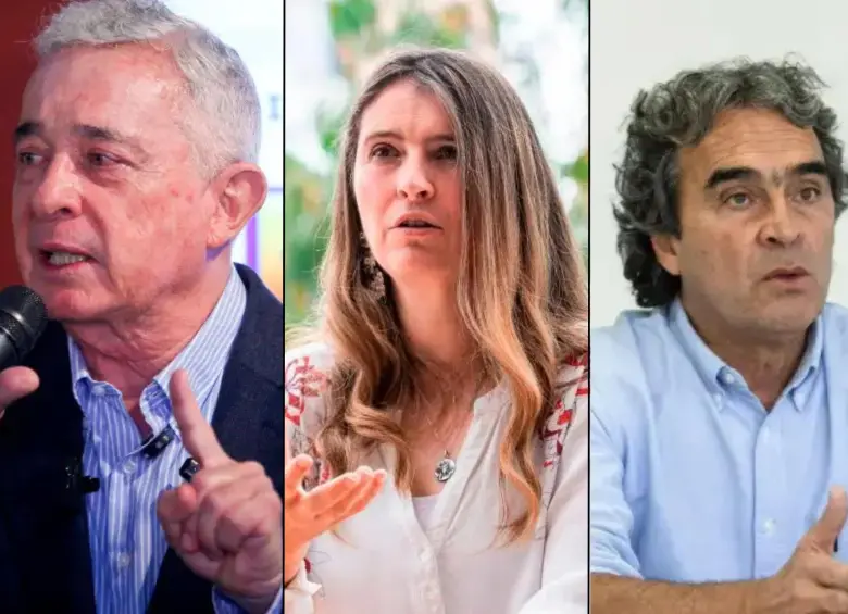 Álvaro Uribe, Paloma Valencia y Sergio Fajardo. Fotos: El Colombiano - Colprensa