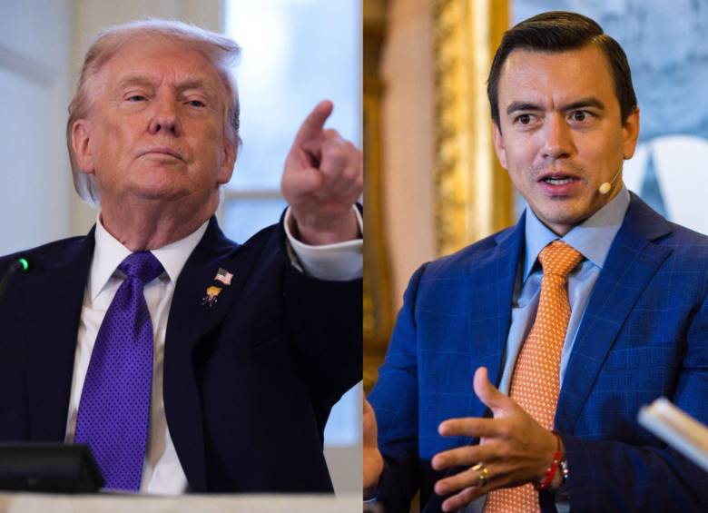 Daniel Noboa, aliado de Donald Trump en la región, anunció operaciones conjuntas con EE.UU. para combatir el narcotráfico en Ecuador. Fotos: Getty Images