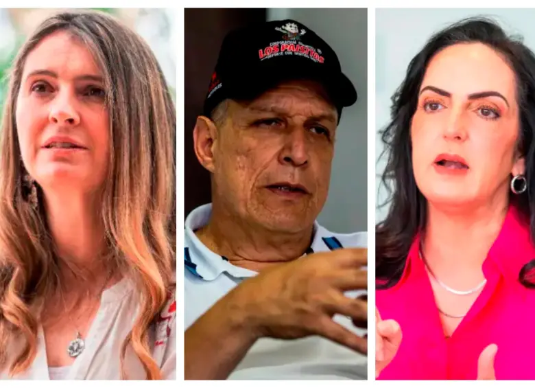 De izquierda a derecha: Paloma Valencia, Germán Blanco y María Fernanda Cabal, algunas de las ausencias clave. FOTO: EL COLOMBIANO