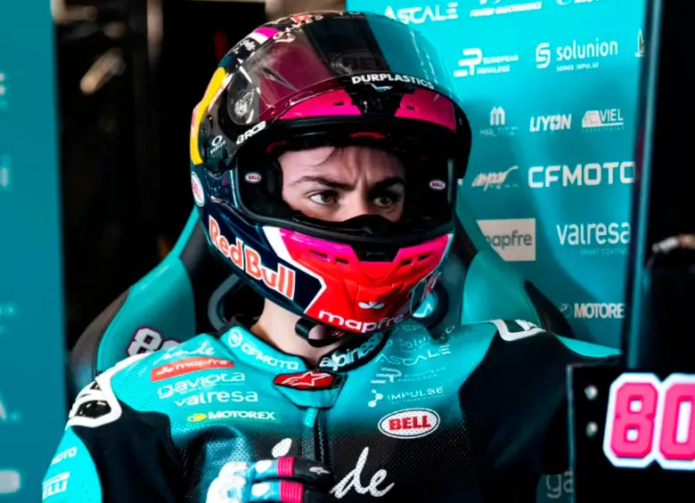 David Alonso es cuarto en el Mundial de Moto2 2026. FOTO: Instagram David Alonso