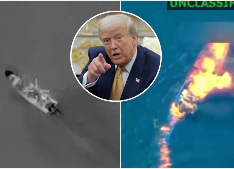 Desde la Casa Blanca le advirtieron a todos los terroristas responsables de estas lanchas que dejaran de “vender” fentanilo, narcóticos y drogas ilegales en Estados Unidos. FOTO: Captura video de redes sociales y Getty