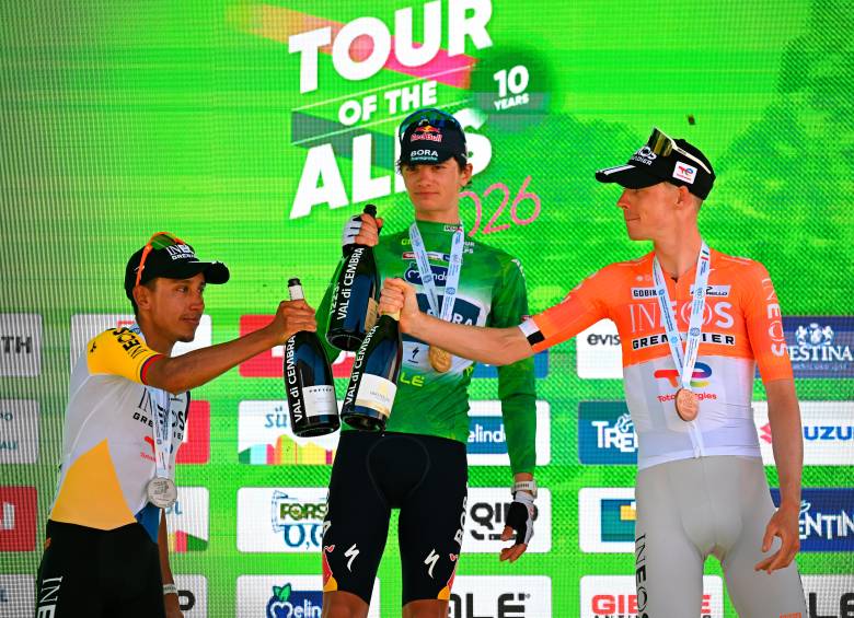 Egan Bernal volvió a lucir en un excelente estado de forma para quedarse con el subcampeonato en Los Alpes. FOTO: GETTY
