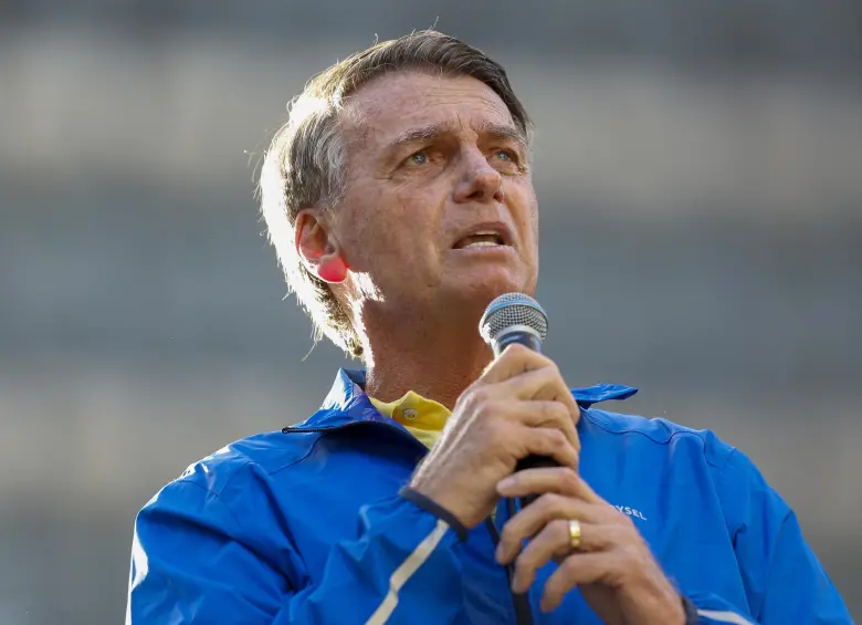 Ex presidente de Brasil, Jair Bolsonaro durante un evento en la ciudad de Sao Paulo. Cortesía, AFP.
