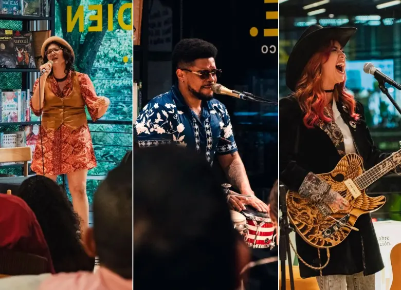 Hace varias semanas se realizó un Sofar Sounds en la sede de Bukz en Las Lomas. Cantaron, de izquierda a derecha: @avemontesmusica @meiby_oficial y suzyoficial_. FOTOS Cortesía Sofar Sounds Medellín