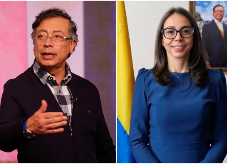 El presidente Gustavo Petro y la embajadora de Colombia ante Países Bajos, Carolina Olarte-Bácares. FOTOS: Colprensa