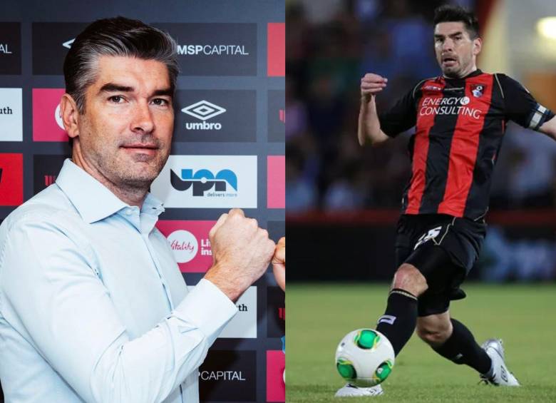 Richard Hughes, como director deportivo y jugador del AFC Bournemouth. FOTO: GETTY Y TWITTER @FabrizioRomano