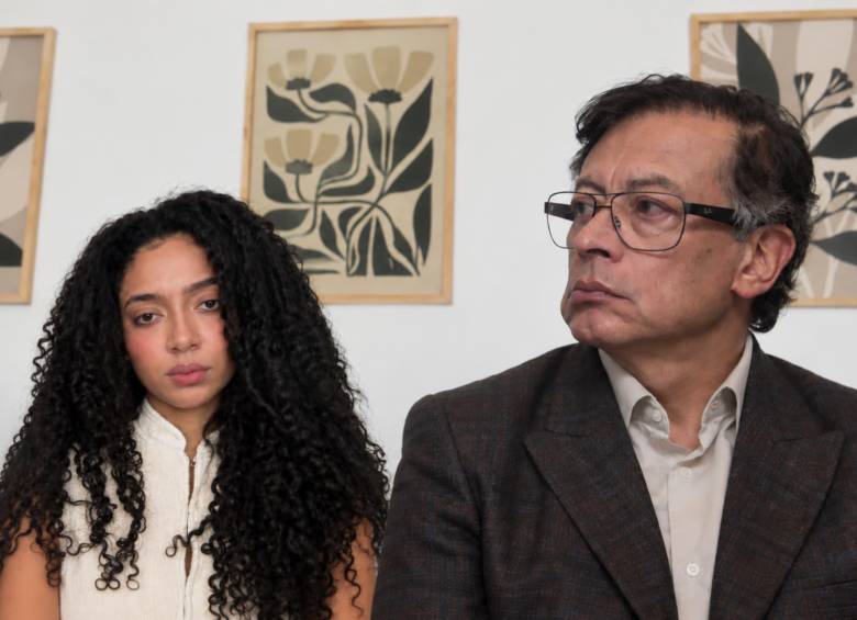 Juliana Guerrero y el presidente Gustavo Petro. Foto: captura de video y Colprensa