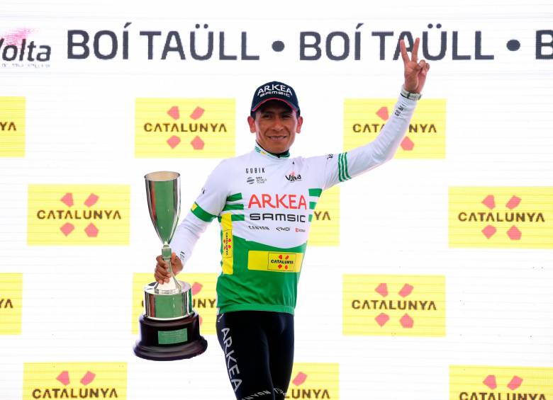 Nairo Quintana cumple una excelente temporada en Europa, con dos títulos y la camisa de líder en Cataluña. FOTO getty