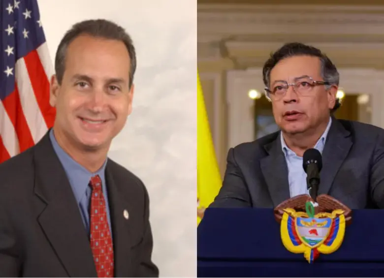 Mario Díaz-Balart, congresista republicano estadounidense y Gustavo Petro. Foto: Presidencia