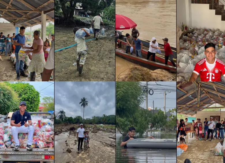 Jóvenes solidarios en Córdoba unidos tras emergencia climática. Foto: cortesía Rafael Santos Navarro Mesa y Juan Diego Rivero.