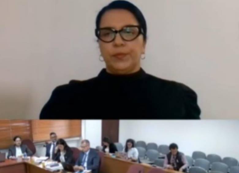 Deyanira Gómez, testigo en juicio al expresidente Álvaro Uribe. FOTO: Captura de video