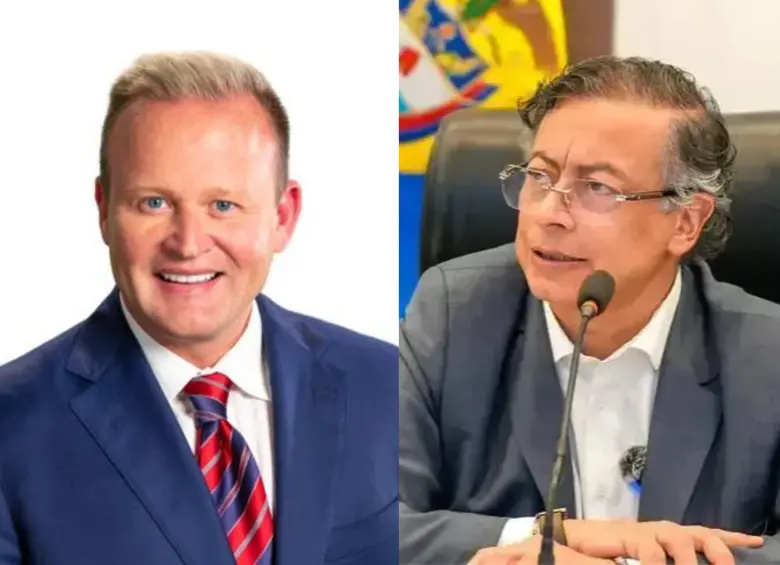 Daniel Newlin, abogado y empresario estadounidense, y el presidente Gustavo Petro. Foto: Redes sociales/Colprensa.