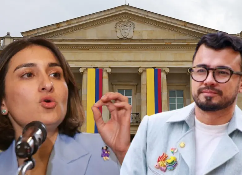 A la izquierda, Laura Sarabia, actual embajadora en Reino Unido; a la derecha, Luis Carlos Leal, exsuperintendente de Salud. Foto: Colprensa.