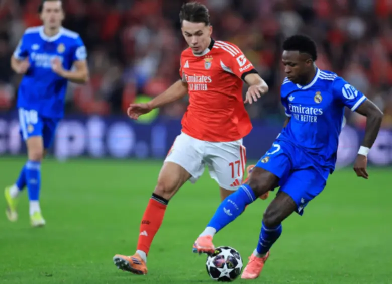 El mensaje de Vinícius Júnior publicado en sus historias de Instagram fue sobre el problema de racismo que tuvo en el partido vs. Benfica. FOTO: AFP