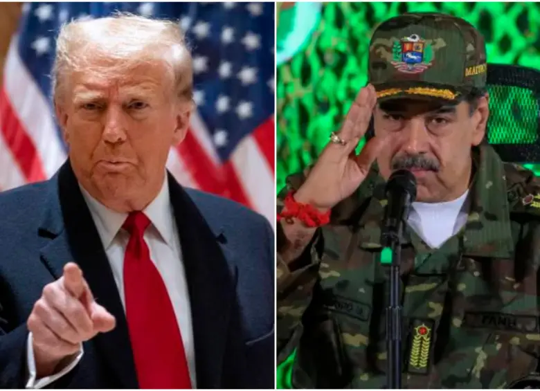 El presidente de Estados Unidos, Donald Trump, volvió a referirse al líder del régimen venezolano Nicolás Maduro, a quien está cercando con un despliegue militar en aguas del Caribe. FOTOS: Getty