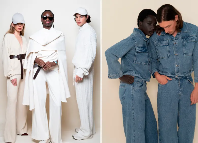 Parte de las prendas de Toscano, la propusta de moda de Franklin Ramos en la que la sostenibilidad es la gran protagonista. FOTOS Cortesía