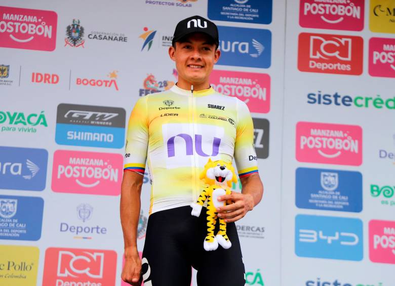 Rodrigo Contreras, el hombre más fuerte hasta ahora en la Vuelta a Colombia-2025. Foto Cortesía Fedeciclismo