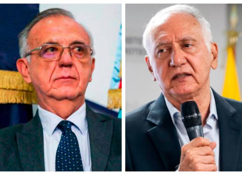 Izquierda, el ministro de Defensa, Iván Velásquez. En la derecha el ministro de Salud, Guillermo Alfonso Jaramillo. FOTO: COLPRENSA
