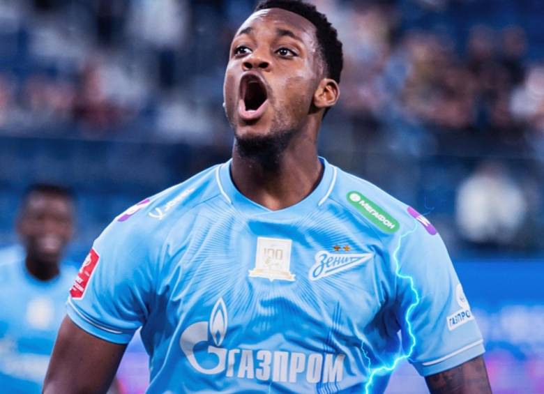 Jhon Jader Durán tiene su ficha en 25 millones de euros, lo que representa una caída de 7 millones respecto a los 32 millones de euros que registraba en diciembre. FOTO: Tomada de redes sociales @zenit_spb