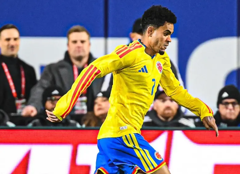 Luis Díaz anotó uno de los goles de Colombia en la victoria 3-0 ante Australia. FOTO: Tomadas de redes sociales @FCFSeleccionCol