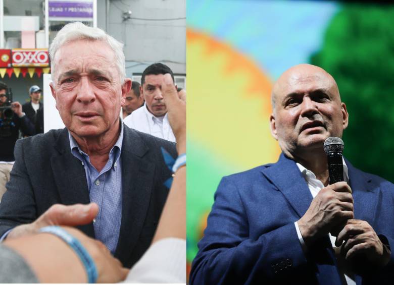 Derecha: expresidente Álvaro Uribe. Izquierda: Salvatore Mancuso. Foto: Colprensa