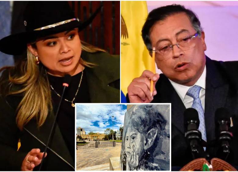 La representante a la Cámara, Lina María Garrido, fue la encargada de hacer la réplica al discurso del presidente Gustavo Petro durante la instalación del Congreso en Colombia. FOTO: Colprensa y redes sociales