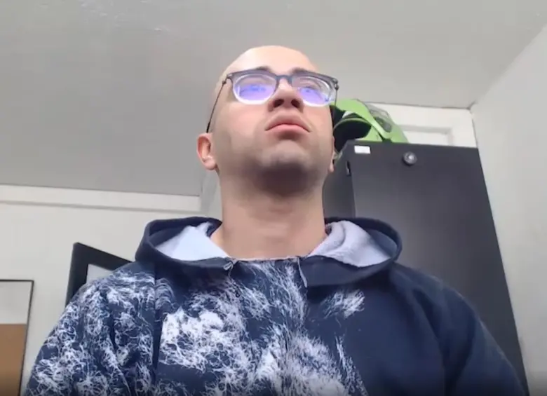 Juan Carlos Suárez Ortiz durante su audiencia virtual de imputación de cargos. FOTO: Captura video de la Fiscalía General de la Nación