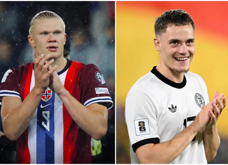 Erling Haaland y Florian Wirtz. FOTO: Getty