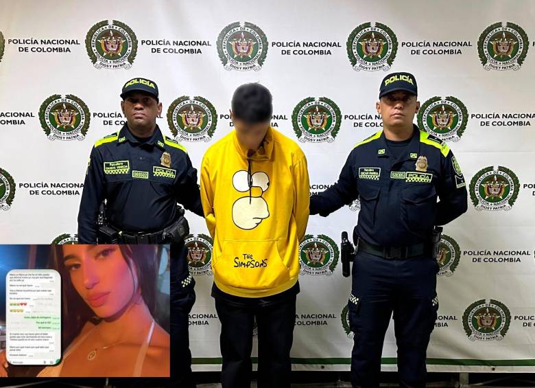 Adelante, la víctima Anlly Tatiana Vélez Giraldo, de 19 años. Atrás, el presunto asesino de la joven. FOTO: Cortesía