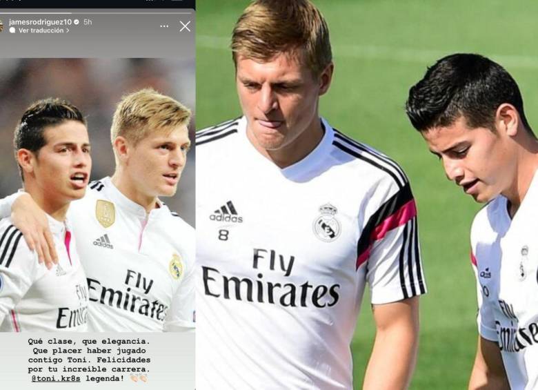 El mensaje de James Kroos. FOTO: CUENTA DE INSTAGRAM JAMES RODRÍGUEZ Y GETTY
