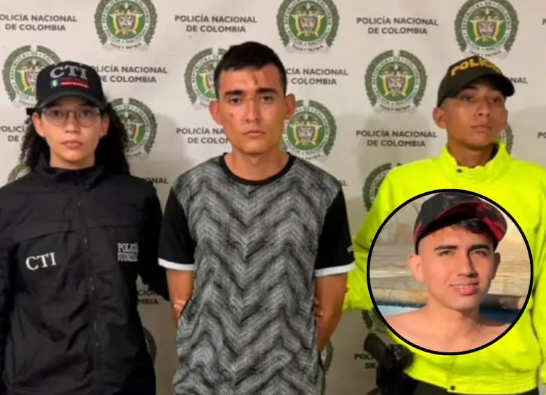 El CTI y la Policía durante la captura de Diego Esteban Raigoza Osorio, sospechoso de asesinar a Gabriel Arenas. Foto: Cortesía