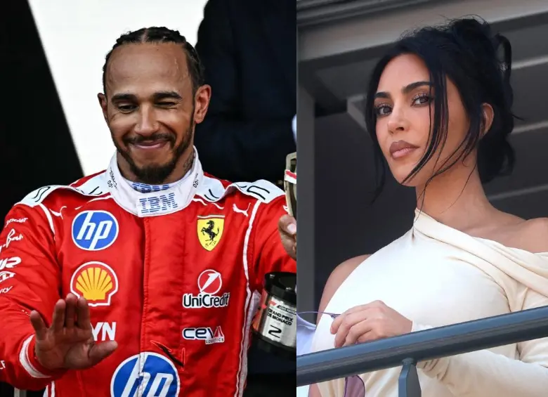 Kim Kardashian acompañó a Lewis Hamilton durante el fin de semana del Gran Premio de Mónaco. FOTO: AFP.