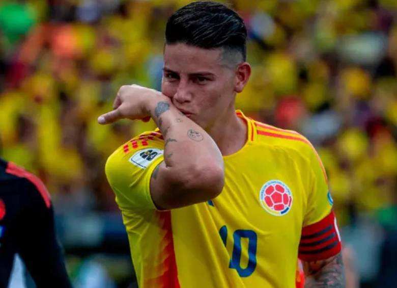 James Rodríguez jugará su partido 100 como titular con Selección Colombia ante Brasil, de los 113 que lleva en total, en más de 12 años vistiendo la ‘Tricolor’. FOTO: JUAN ANTONIO SÁNCHEZ