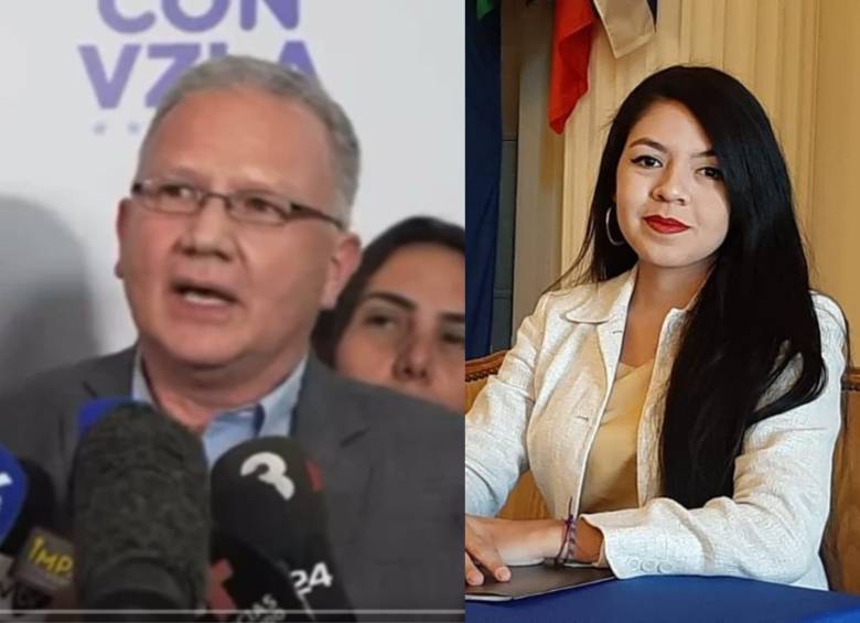 Perkins Rocha, asesor legal de Machado y María Oropeza miembro del movimiento opositor, entre los liberados. Foto: tomadas de redes sociales.