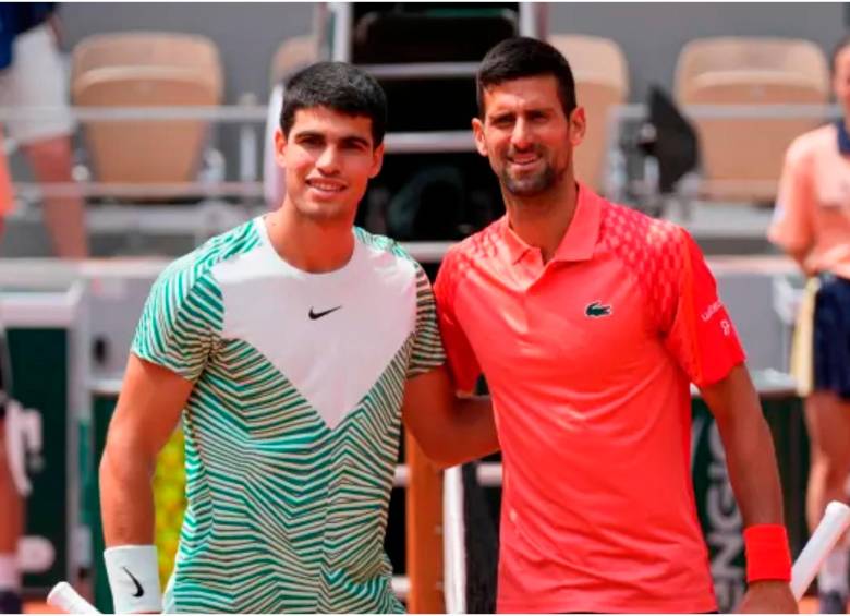 Carlos Alcaraz y Djokovic se han enfrentado varias veces en torneos de Grand Slam. Son, para muchos, los mejores tenistas de la actualidad. FOTO: TOMADA DEL X DE ATP