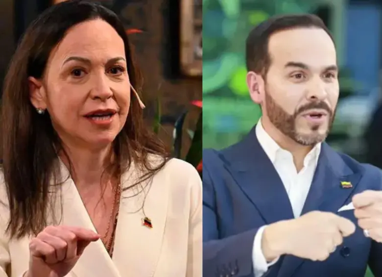 María Corina Machado y Abelardo de la Espriella tuvieron un encuentro virtual. FOTOS: Getty y Manuel Saldarriaga