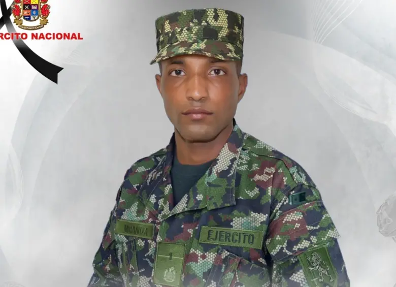 El soldado profesional Jhon Miranda Ramírez, oriundo de Currulao, Turbo, pisó una mina antipersonal y murió a raíz de las graves heridas en su cuerpo. FOTO: Ejército Nacional