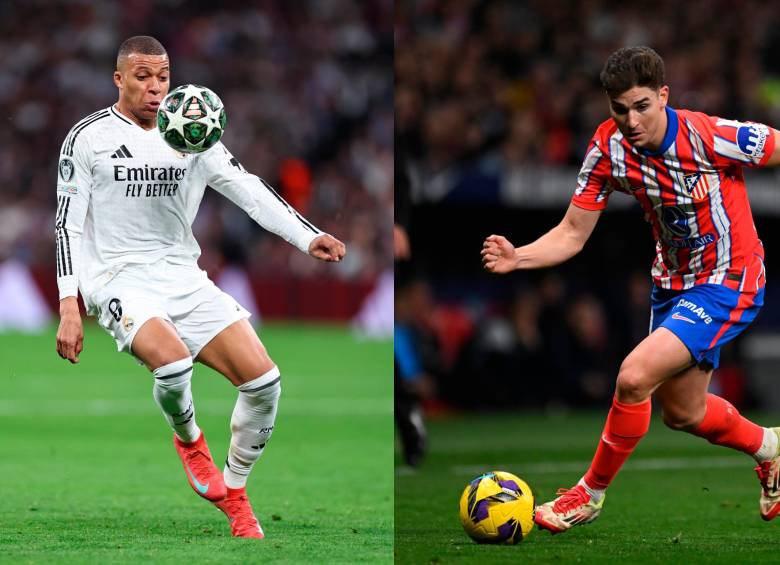 El delantero francés Kylian Mbappé fue la figura del Real Madrid en los juegos de “play-off” a octavos de final contra el Manchester City. El argentino Julián Álvarez es la figura del Atlético de Madrid. FOTO GETTY 