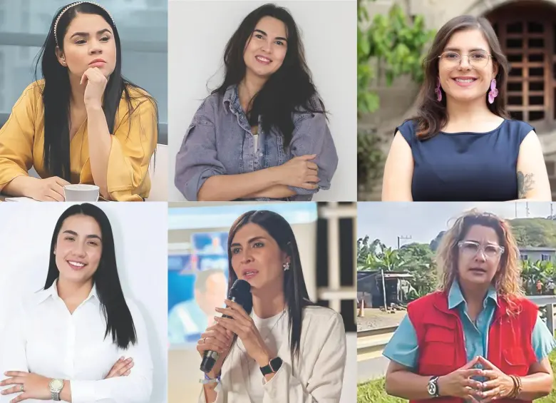 De izquierda a derecha y de arriba a abajo: Yulieth Sánchez, Hannah Escobar, Alejandra Sánchez, Verónica Estrada, Marcela Eusse, Yucelly Rincón