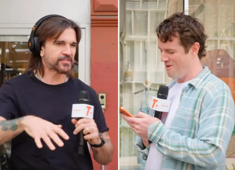 Juanes y Jack Coyne en el TrackStar Show en redes sociales. FOTO Cortesía @trackstarshow