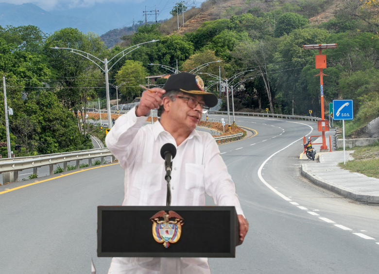 Para defender inversiones en otras regiones del país, el presidente Petro critica las obras en Antioquia. FOTO: COLPRENSA