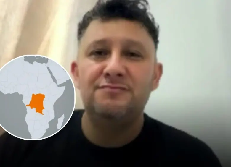 Jorge Cubillos, uno de los colombianos deportados al Congo tras su proceso migratorio en EE. UU. FOTO: redes sociales, swisscontact.org.